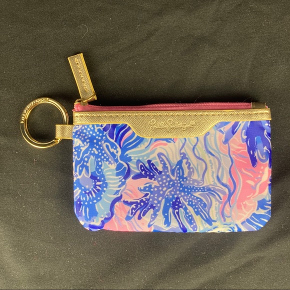 Lilly Pulitzer floral zip card case/coin pouch - Picture 1 of 10